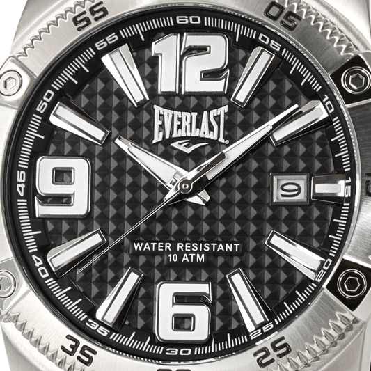 Relógio de Pulso Everlast Masculino Pulseira Silicone Preto Calendário E189