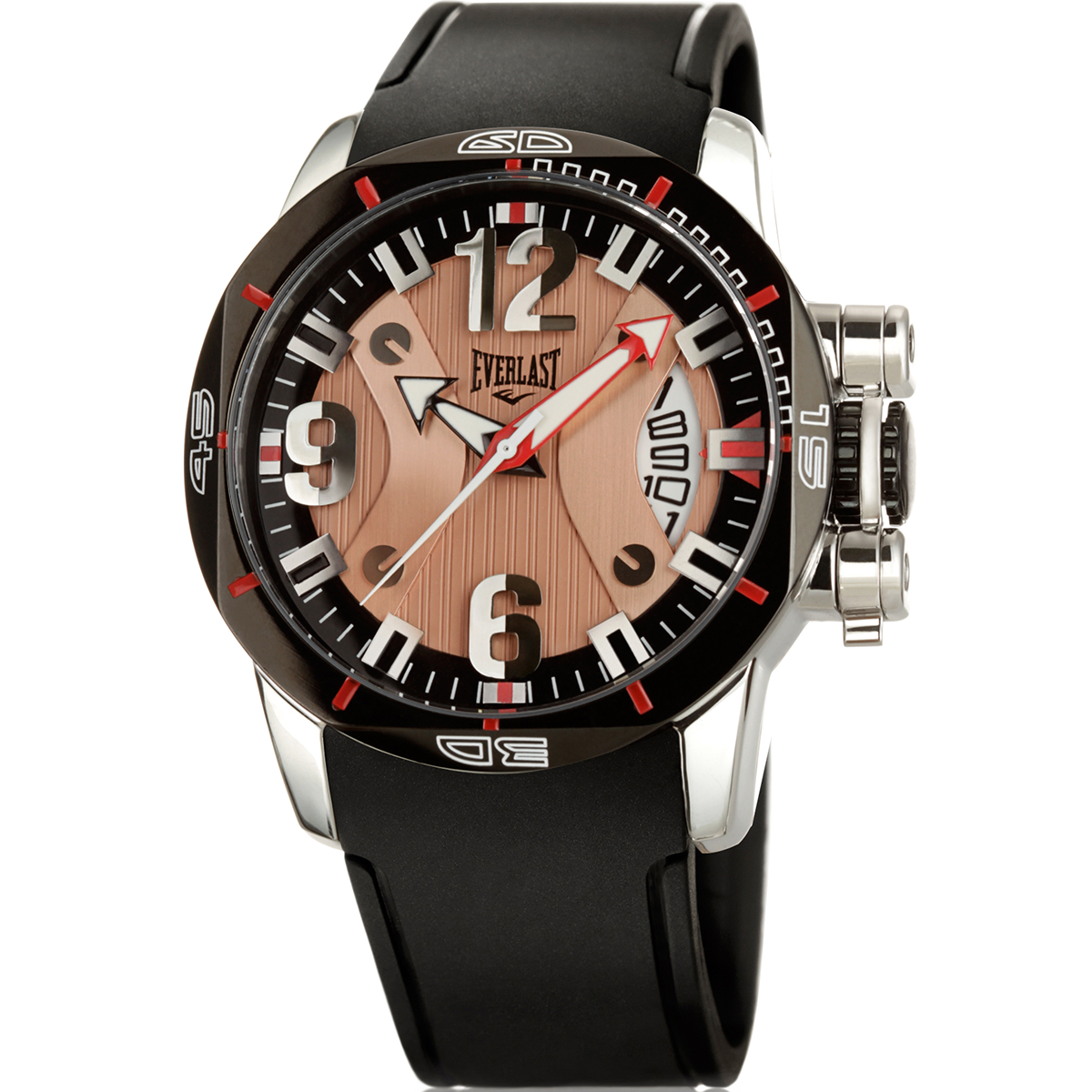 Relógio de Pulso Everlast Masculino Preto Calendário E229