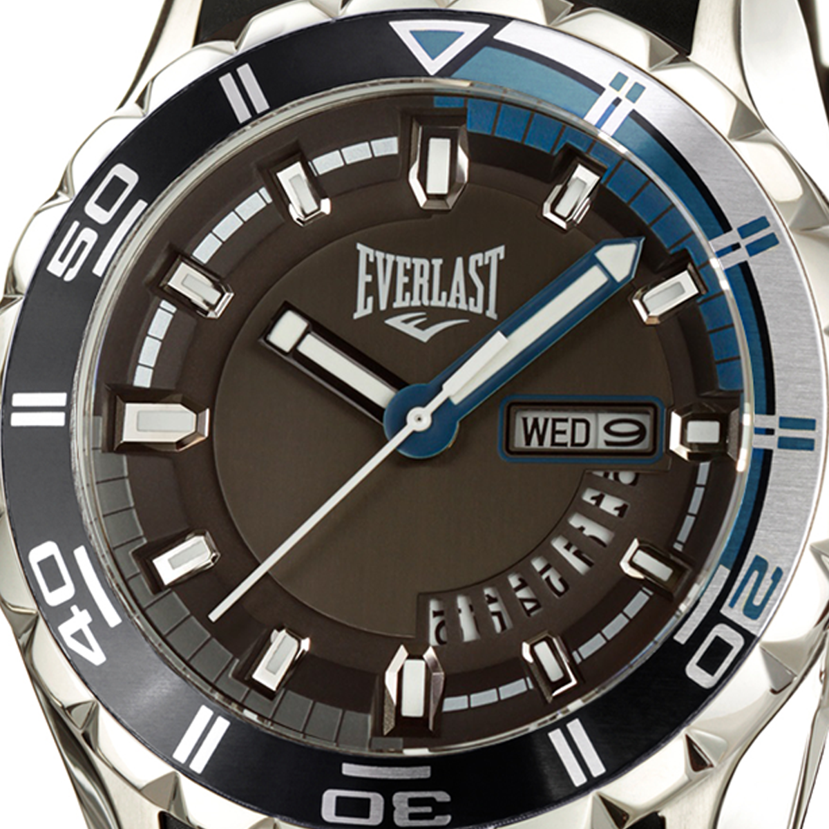 Relógio de Pulso Everlast Masculino Preto Calendário E237