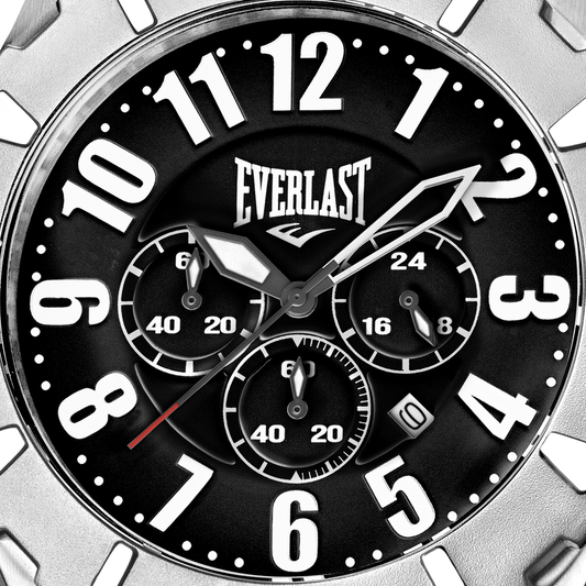 Relógio de Pulso Everlast Masculino Pulseira Silicone Preto Calendário E2531