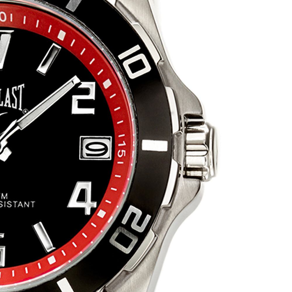 Relógio de Pulso Everlast Masculino Prateado Calendário E28815