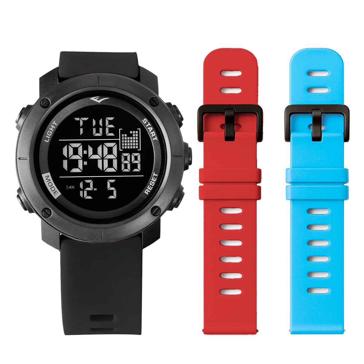 Relógio de Pulso Everlast Digital Kit 2 Pulseiras E303-29D