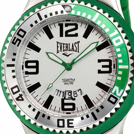 Relógio de Pulso Everlast Masculino Pulseira Verde Calendário E312