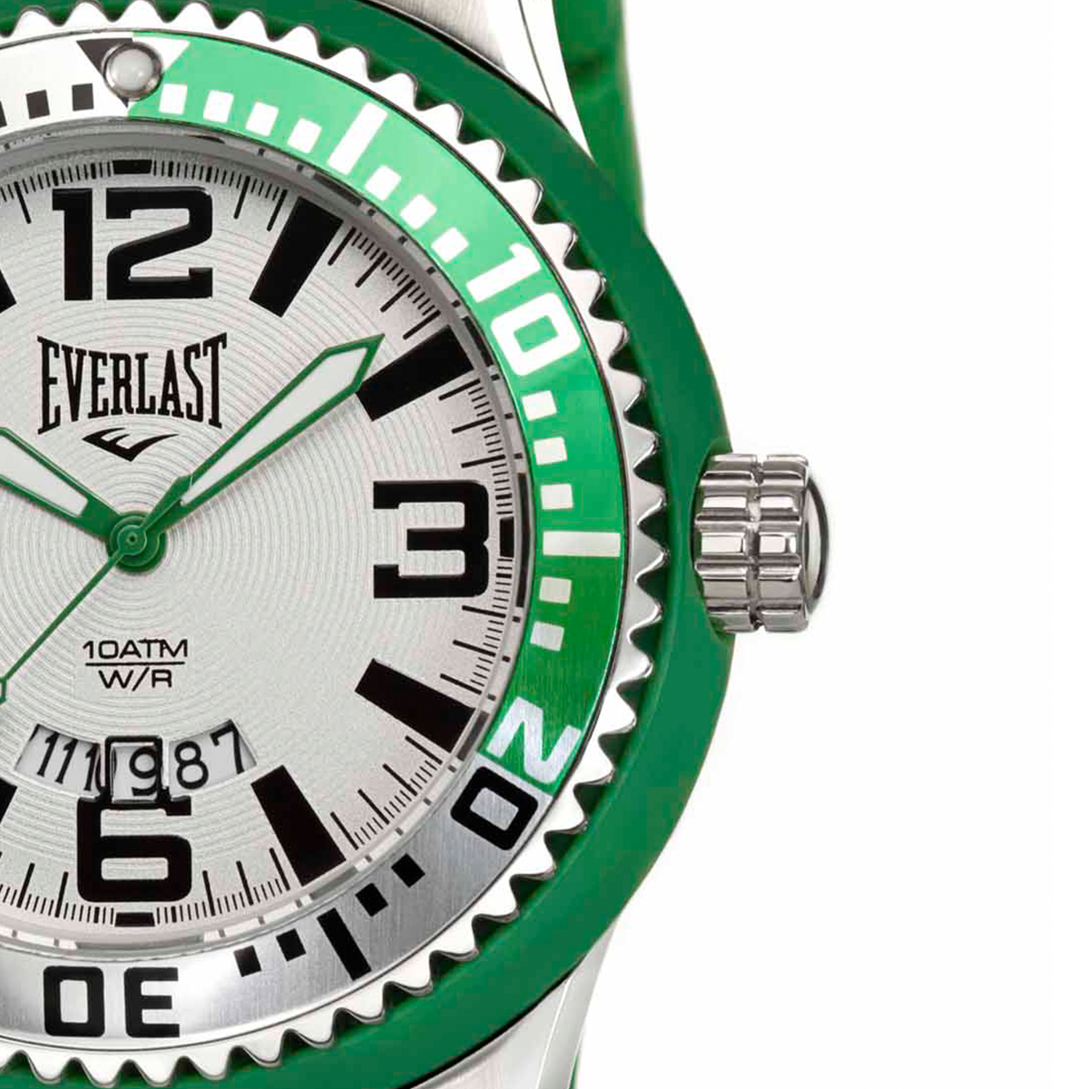 Relógio de Pulso Everlast Masculino Pulseira Verde Calendário E312