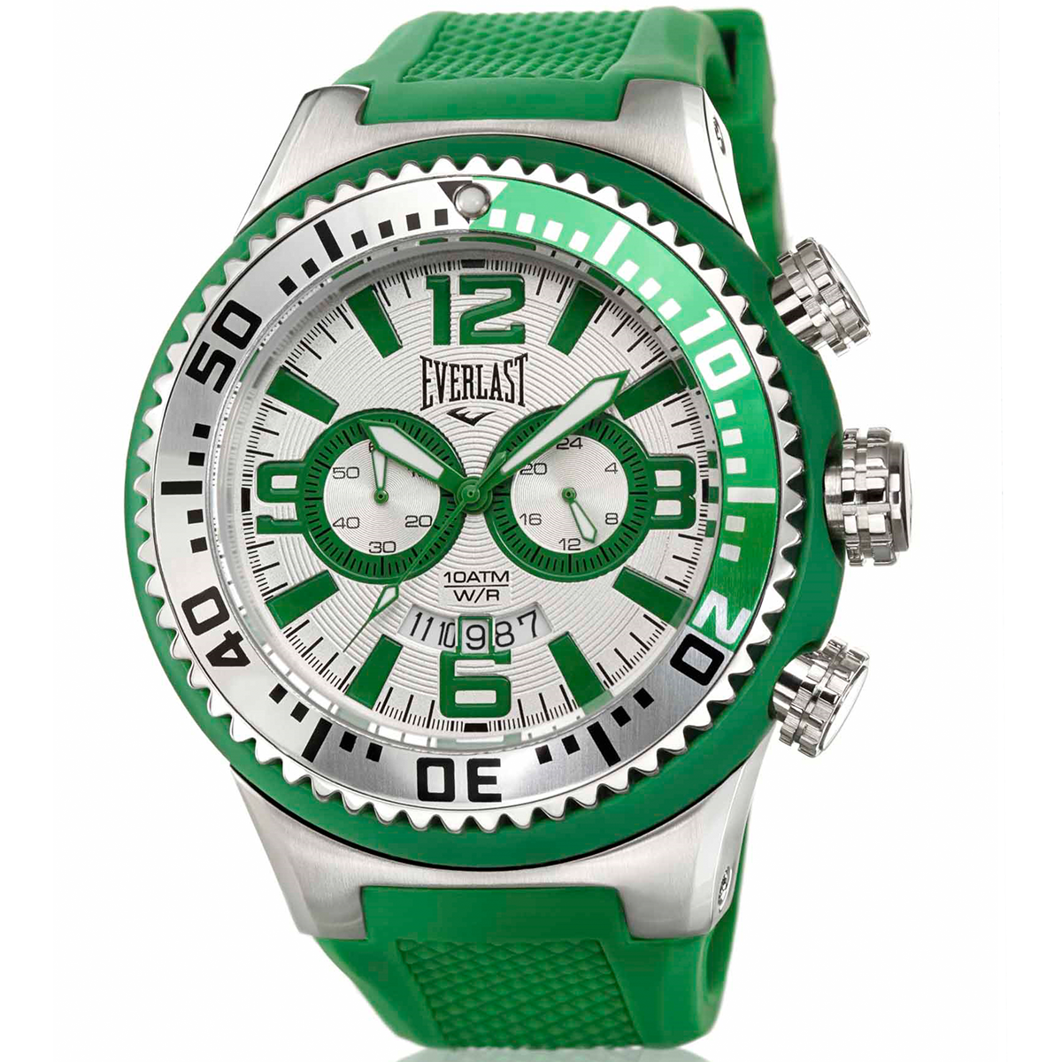 Relógio de Pulso Everlast Masculino Pulseira Verde Cronógrafo E321