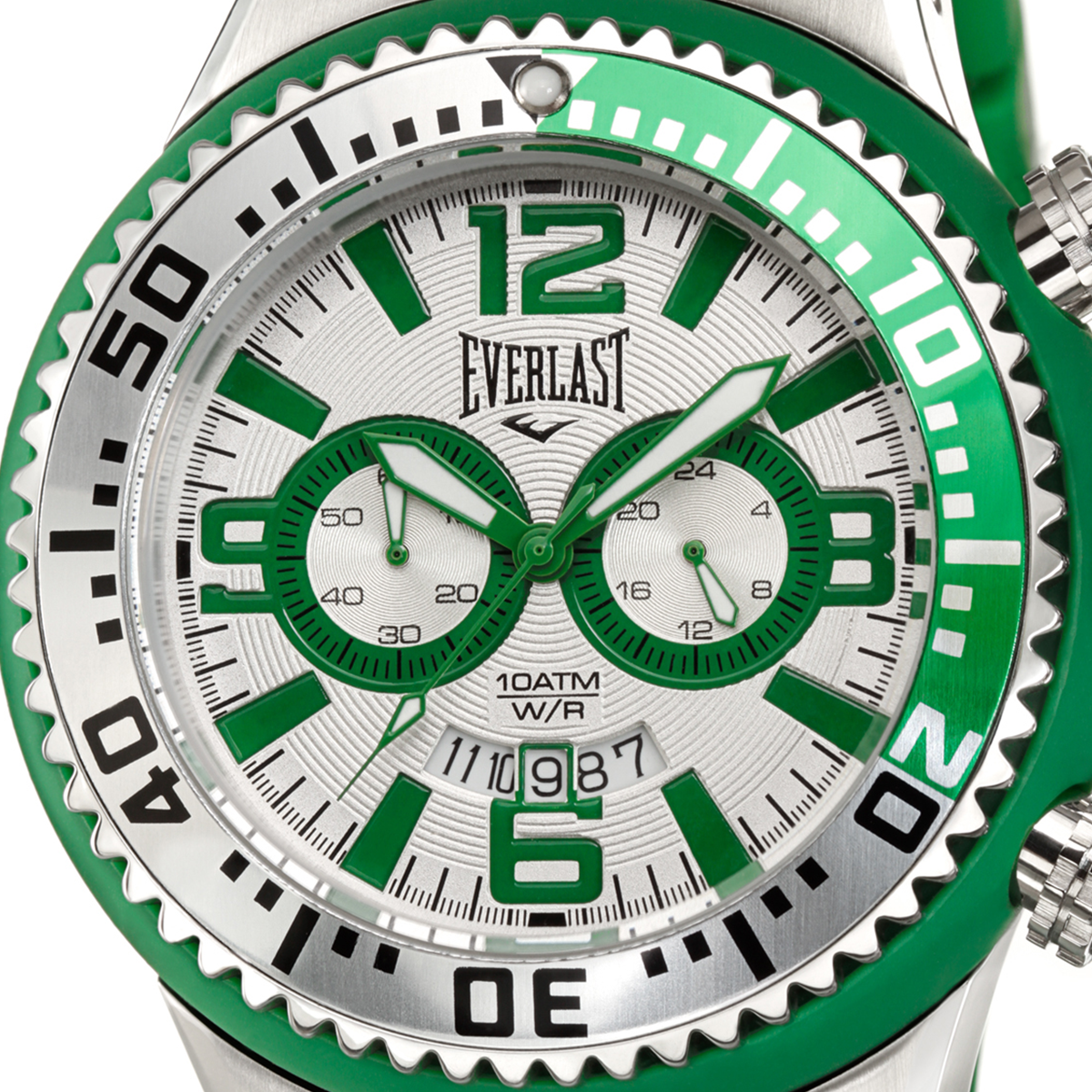 Relógio de Pulso Everlast Masculino Pulseira Verde Cronógrafo E321