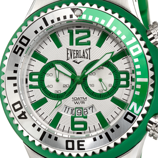 Relógio de Pulso Everlast Masculino Pulseira Verde Cronógrafo E321