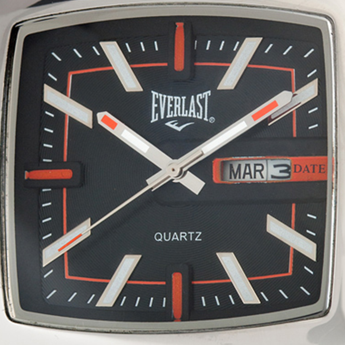 Relógio de Pulso Everlast Masculino Quadrado Pulseira Couro Marrom E3471