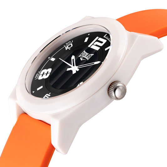 Relógio de Pulso Everlast Analógico Pulseira Silicone Laranja E3713