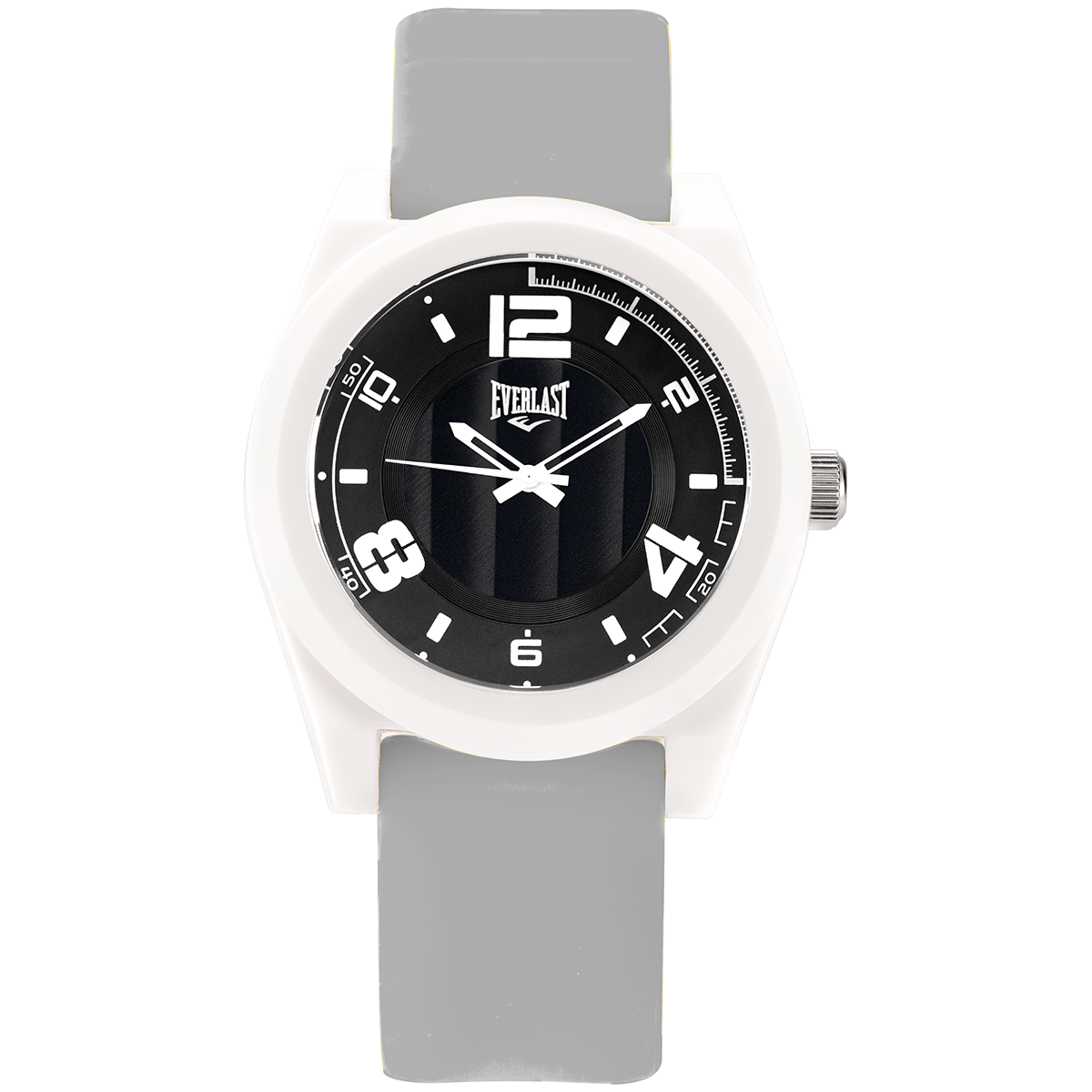 Relógio de Pulso Everlast Analógico Pulseira Silicone Cinza E3716