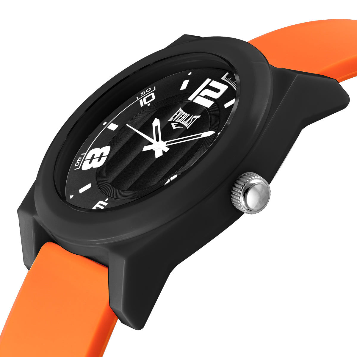 Relógio de Pulso Everlast Analógico Pulseira Silicone Laranja E3723