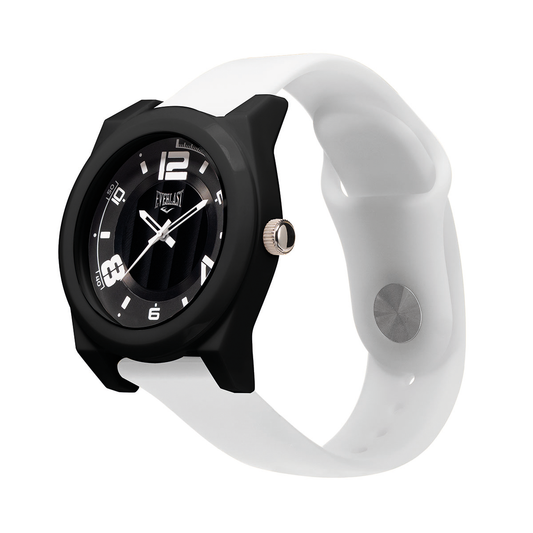 Relógio de Pulso Everlast Analógico Pulseira Silicone Branco E3725