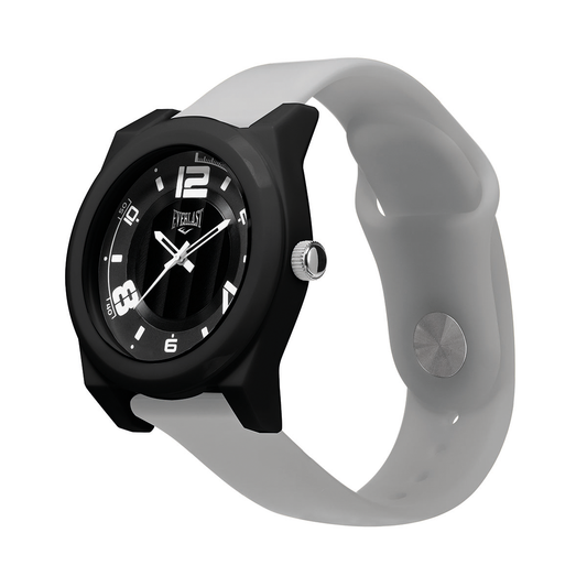 Relógio de Pulso Everlast Analógico Pulseira Silicone Cinza E3726