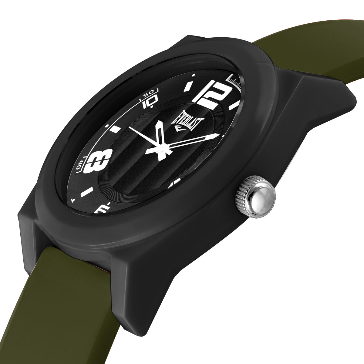 Relógio de Pulso Everlast Analógico Pulseira Silicone Verde E3727