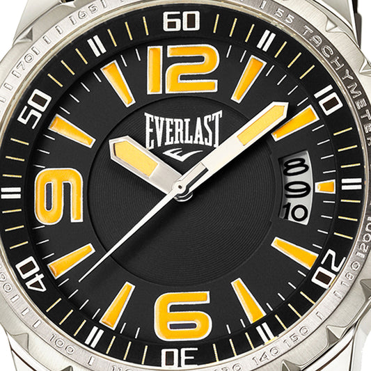 Relógio Everlast Masculino Silicone Preto Calendário E39630
