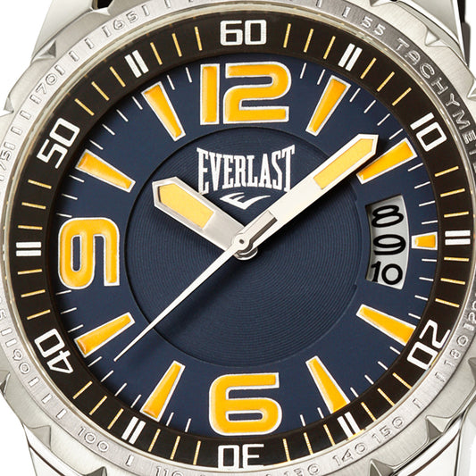 Relógio Everlast Masculino Silicone Preto Calendário E39730