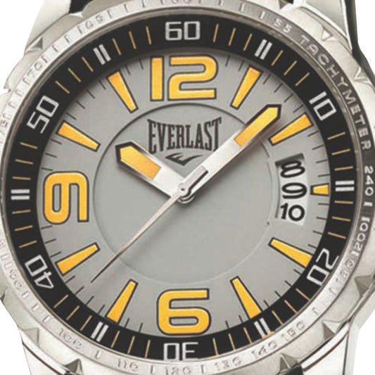Relógio Everlast Masculino Silicone Preto Calendário E39830