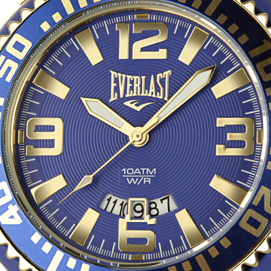 Relógio de Pulso Everlast Masculino Pulseira Azul Calendário E410