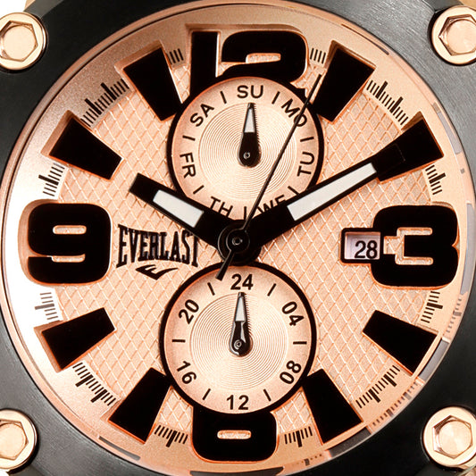 Relógio de Pulso Everlast Preto Calendário E451