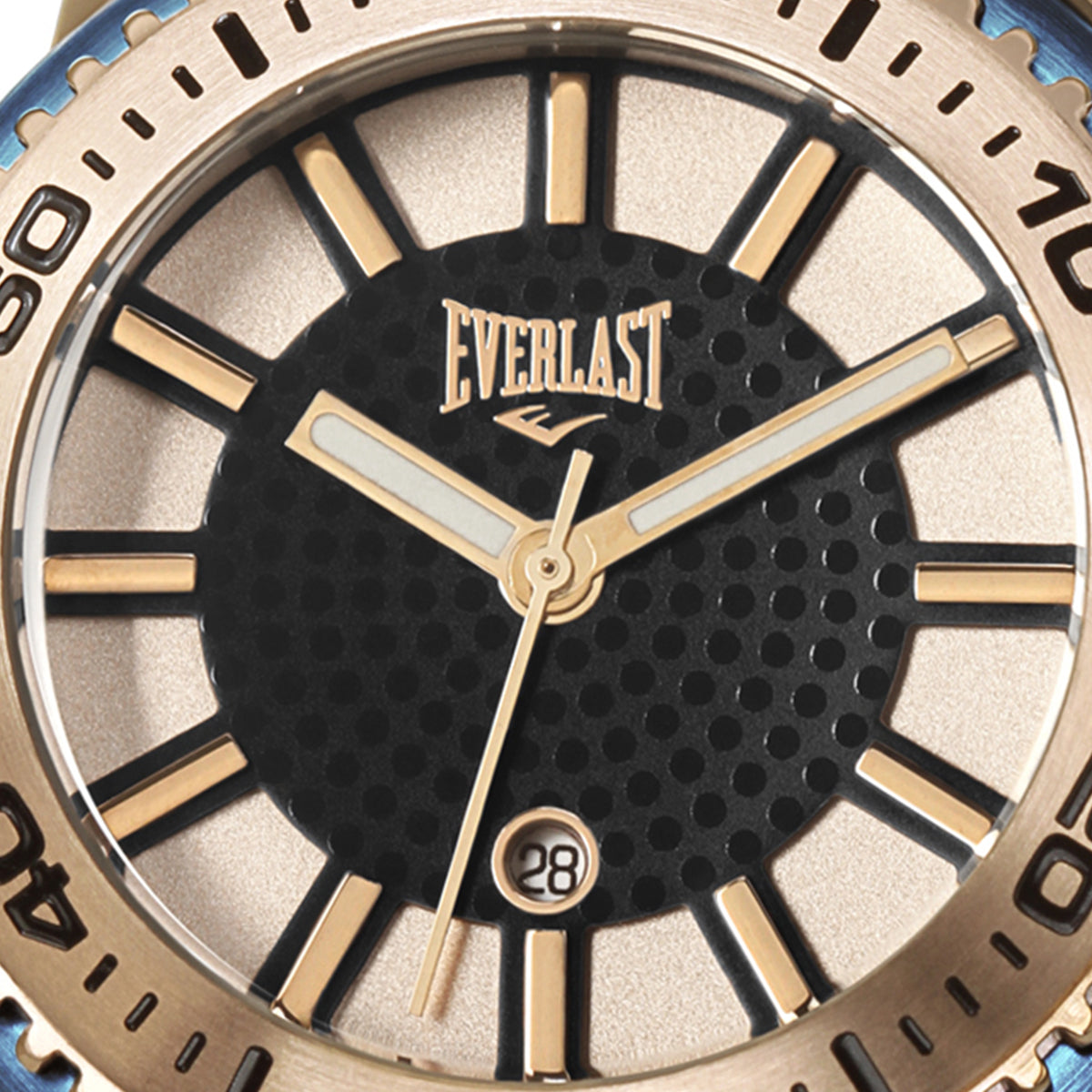Relógio de Pulso Everlast Feminino Pulseira Azul Calendário E456