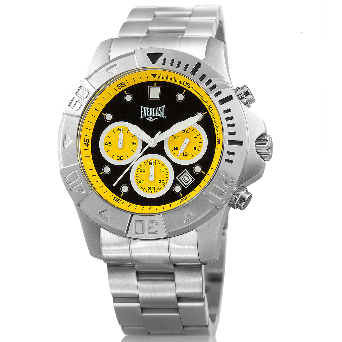 Relógio de Pulso Everlast Masculino Prateado Cronógrafo E46315