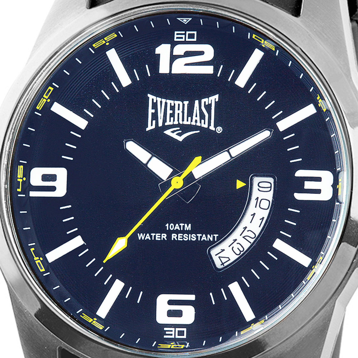 Relógio de Pulso Everlast Masculino Pulseira Silicone Preto Calendário E484