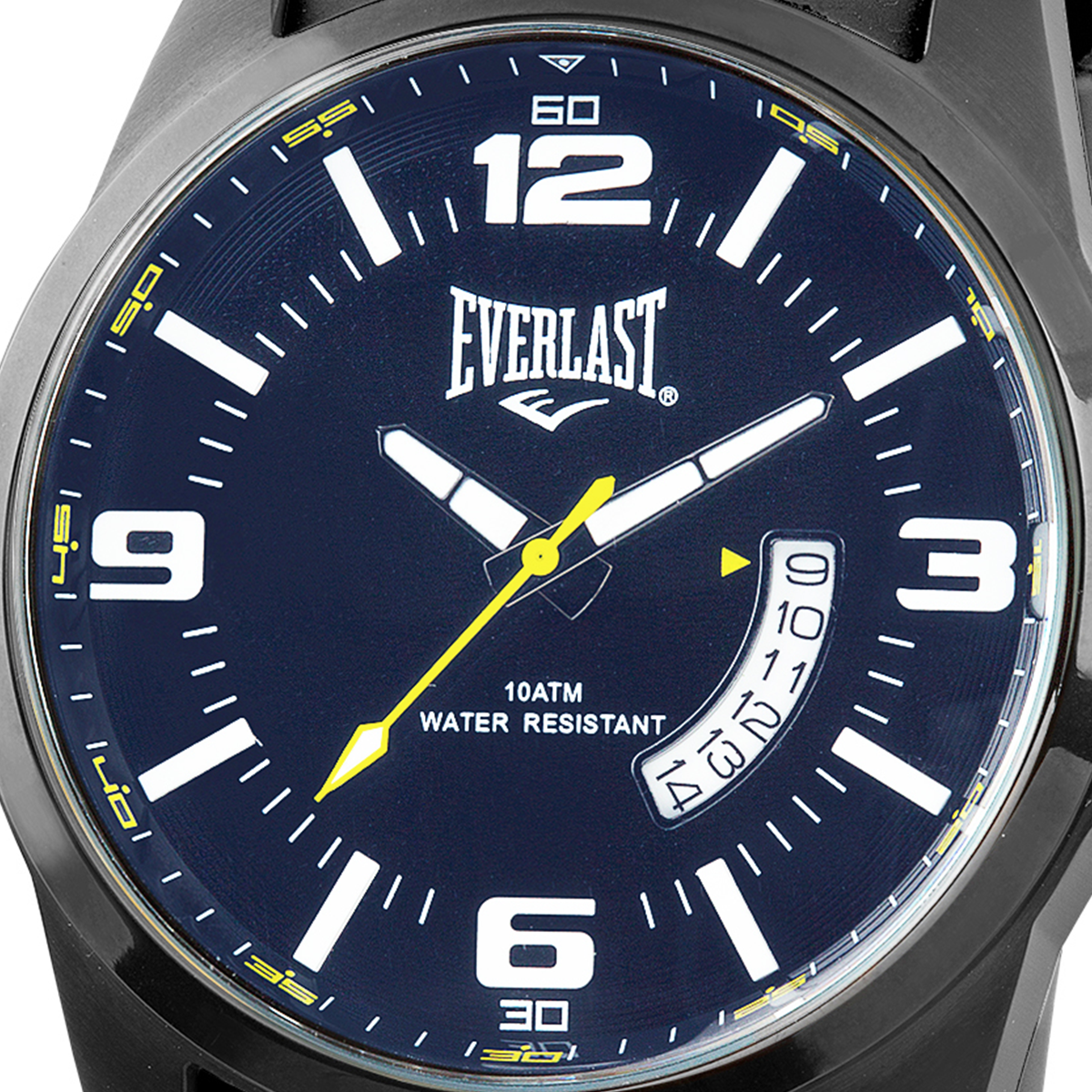 Relógio de Pulso Everlast Masculino Pulseira Silicone Preto Calendário E488