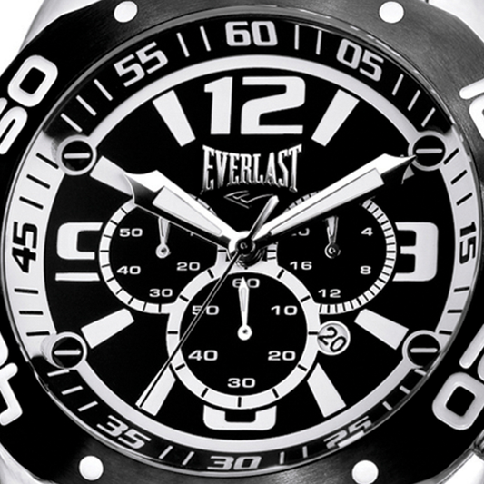 Relógio de Pulso Everlast Masculino Prateado Cronógrafo E548