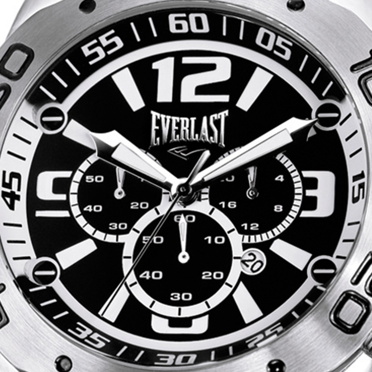 Relógio de Pulso Everlast Masculino Prateado Cronógrafo E549
