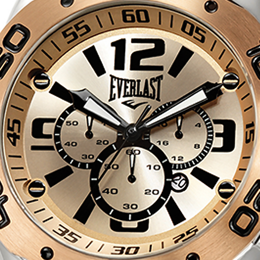 Relógio de Pulso Everlast Masculino Pulseira Silicone Cronógrafo Calendário E555