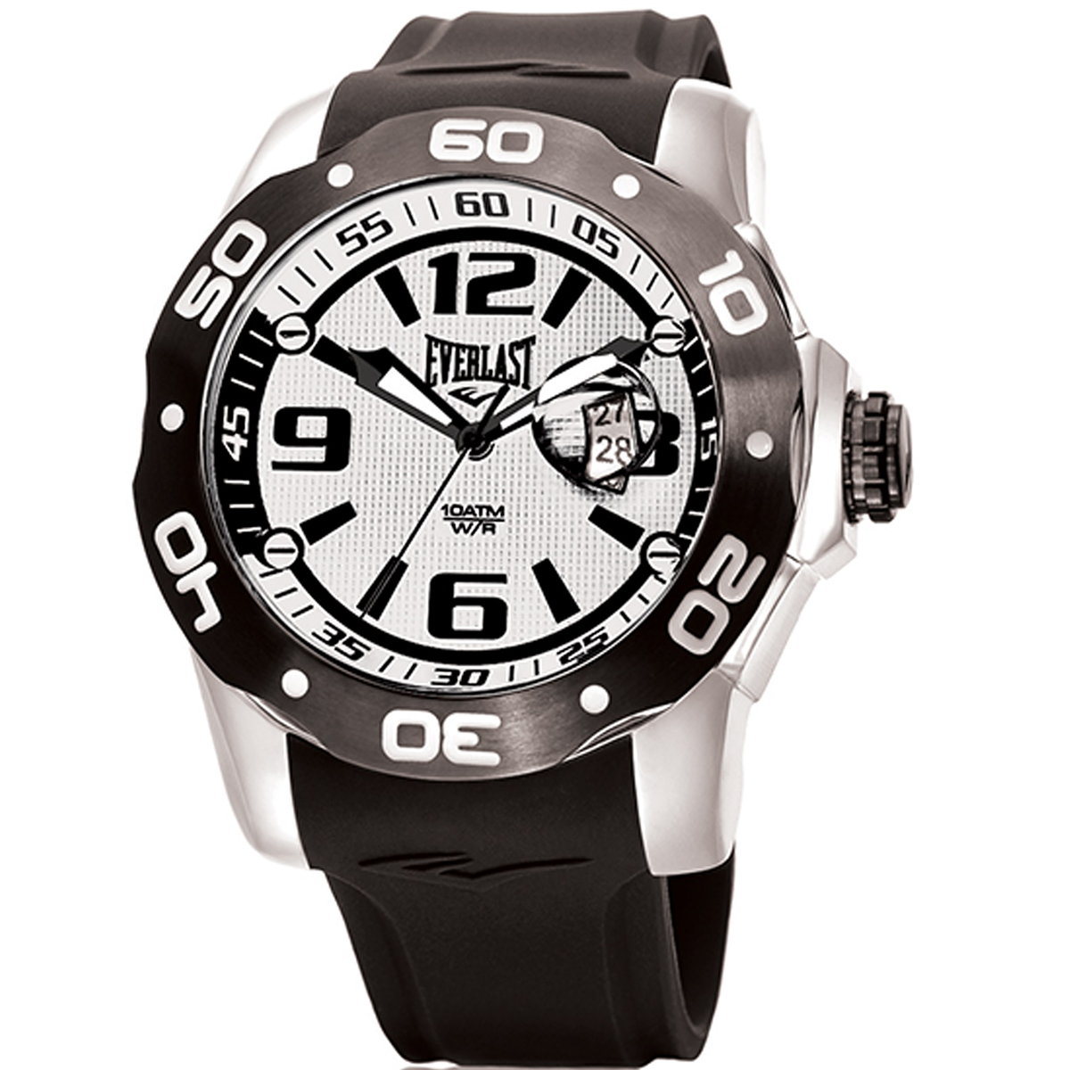 Relógio de Pulso Everlast Masculino Pulseira Silicone Preto Cronógrafo E560
