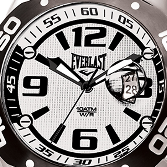 Relógio de Pulso Everlast Masculino Pulseira Silicone Preto Cronógrafo E560