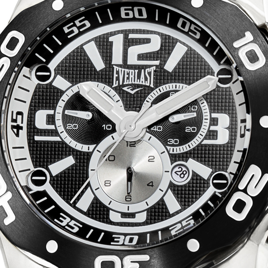 Relógio de Pulso Everlast Prateado Cronógrafo E597