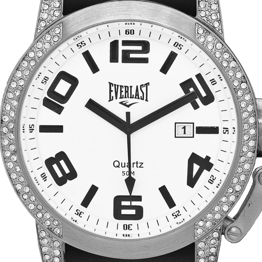 Relógio de Pulso Everlast Preto Redondo Calendário E06030