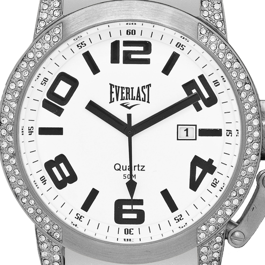 Relógio de Pulso Everlast Branco Redondo Calendário E06031