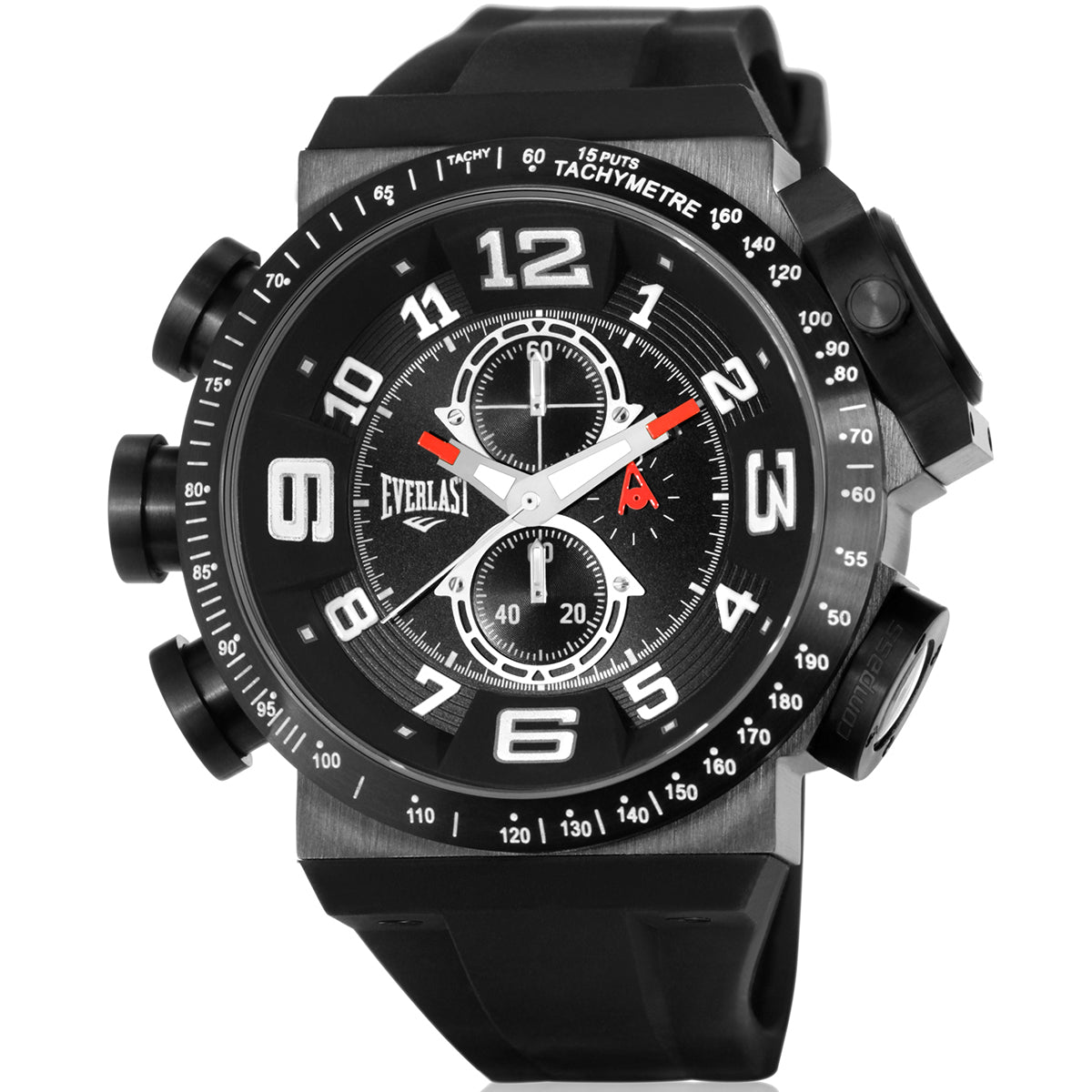 Relógio de Pulso Analógico Everlast Masculino Preto Bússola E608