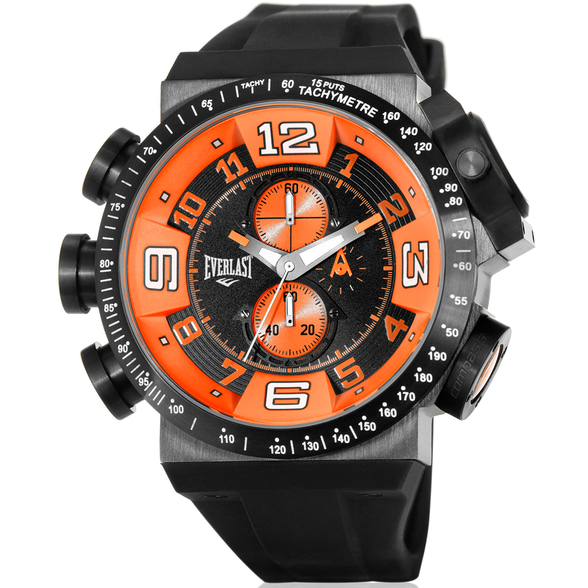 Relógio de Pulso Analógico Everlast Masculino Preto Bússola E609