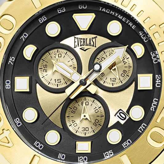 Relógio de Pulso Analógico Everlast Masculino Preto Cronógrafo E613