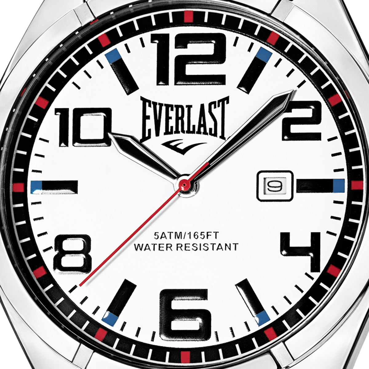 Relógio de Pulso Everlast Masculino Prateado Calendário E621