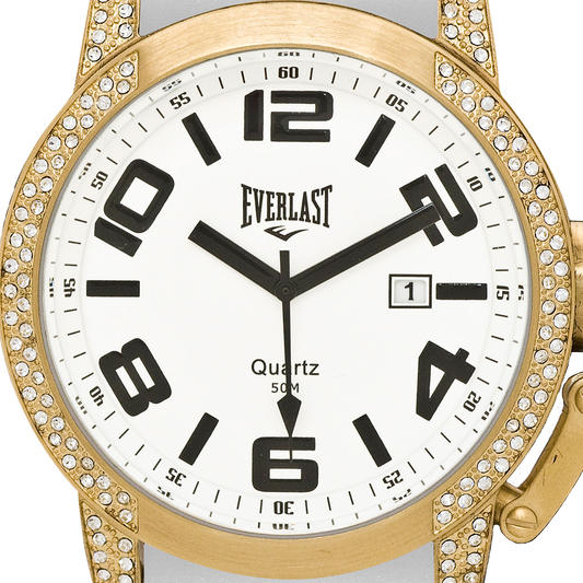 Relógio de Pulso Everlast Branco Redondo Calendário E06330