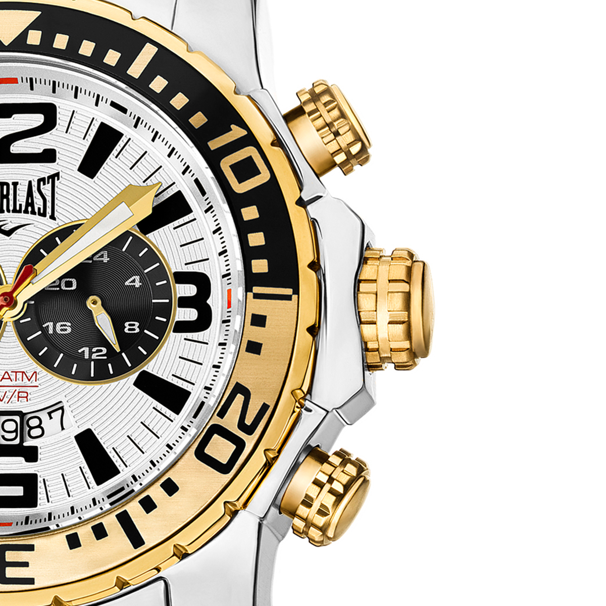 Relógio de Pulso Everlast Masculino Prateado Cronógrafo E654