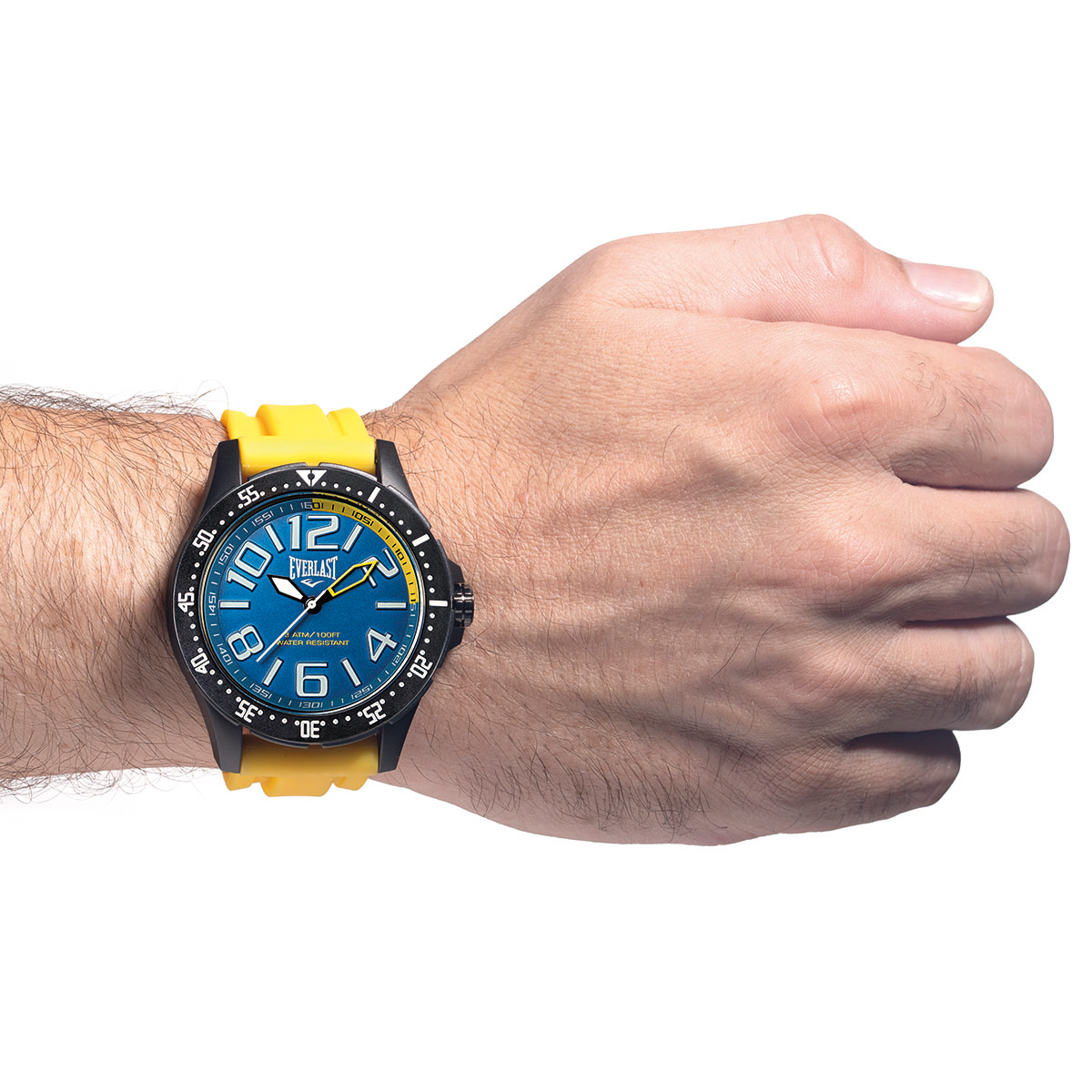 Relógio de Pulso Everlast Masculino Pulseira Silicone Amarelo E6735