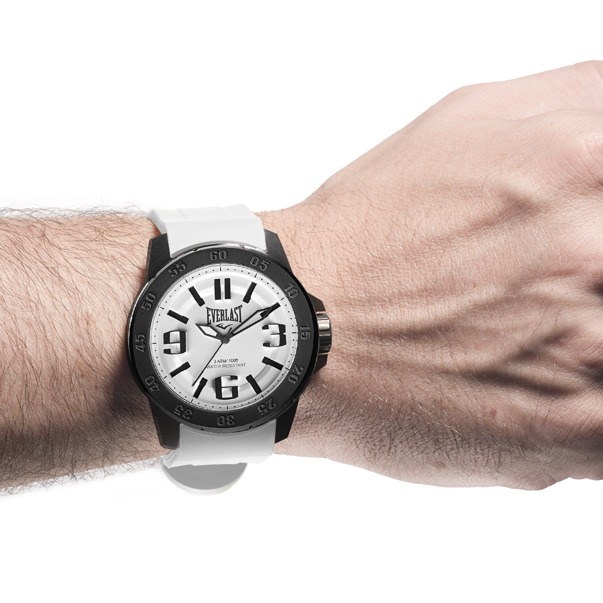 Relógio de Pulso Everlast Masculino Pulseira Silicone Branco E6951