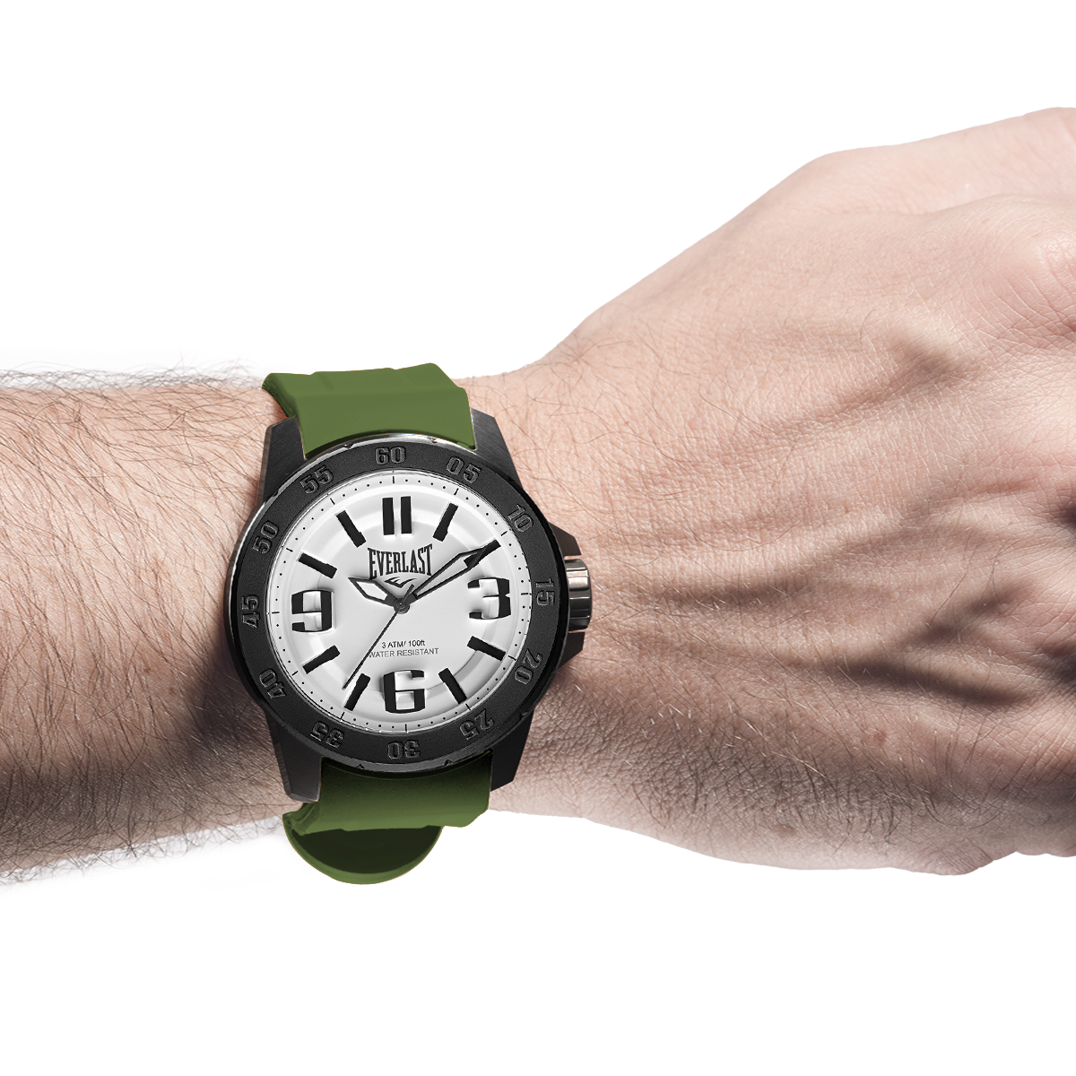 Relógio de Pulso Everlast Masculino Pulseira Silicone Verde E6955