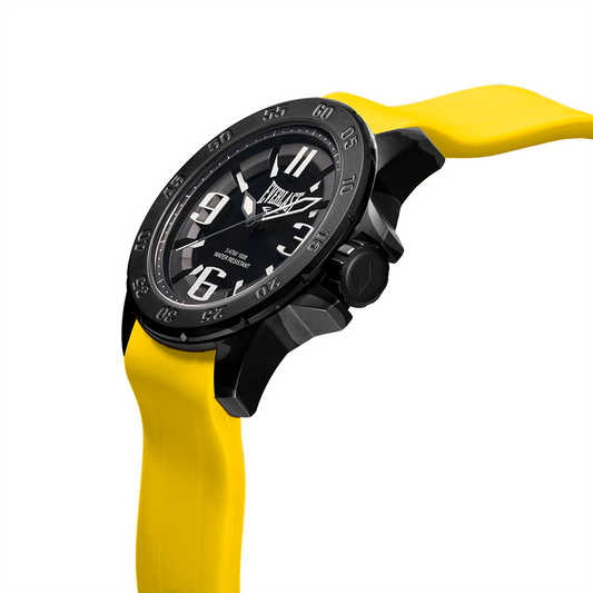 Relógio de Pulso Everlast Masculino Pulseira Silicone Amarelo E6961