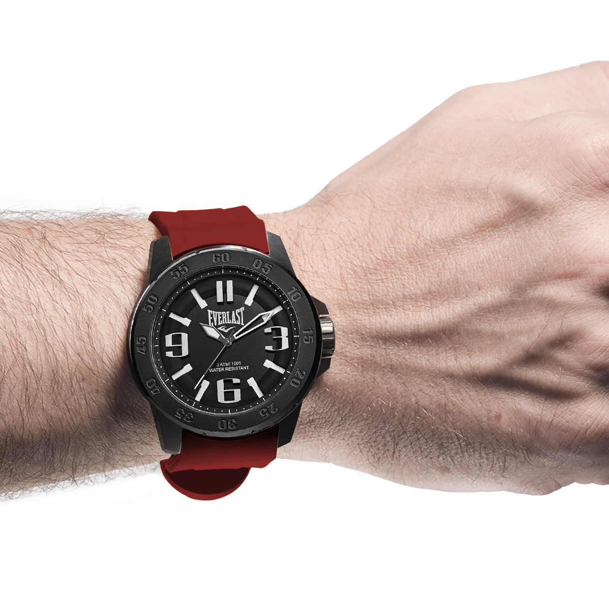 Relógio de Pulso Everlast Masculino Pulseira Silicone Vermelho E6964