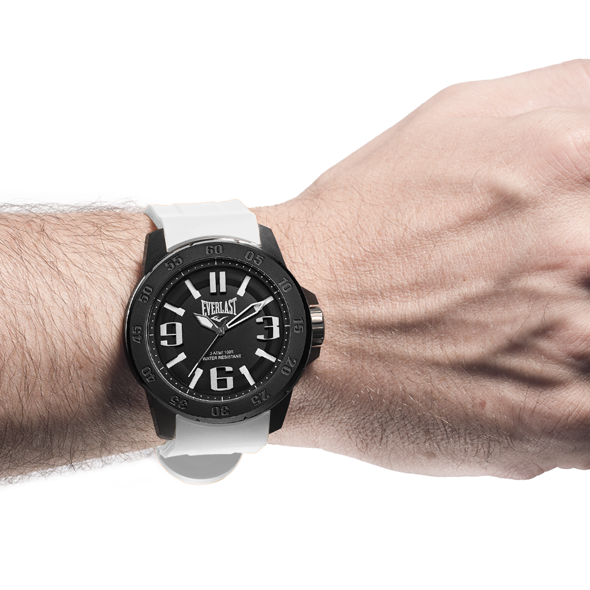 Relógio de Pulso Everlast Masculino Pulseira Silicone Branco E6965