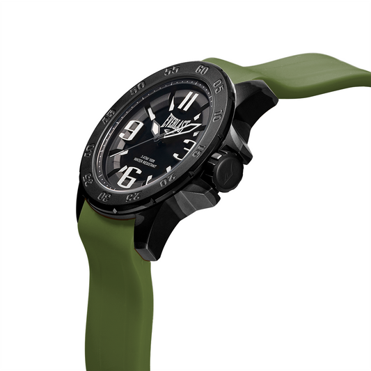 Relógio de Pulso Everlast Masculino Pulseira Silicone Verde E6967