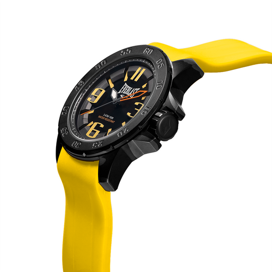 Relógio de Pulso Everlast Masculino Pulseira Silicone Amarelo E6971