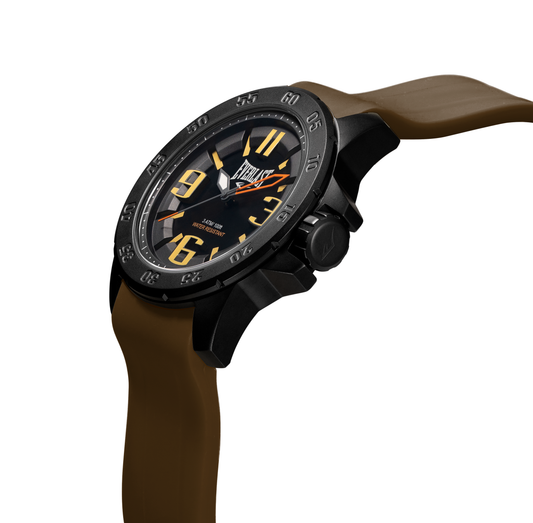 Relógio de Pulso Everlast Masculino Pulseira Silicone Marrom E6972